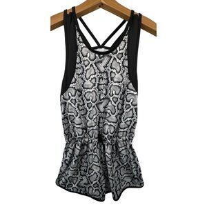 Athletic Works Girls Romper Sz XXL (18) Snakeskin Print Athleisure Modern Sporty
